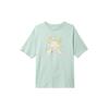 X Pop Mart Cartoon Round Neck Printed Short Sleeve T-Shirt Women T-Shirts Light-Green 472158-51