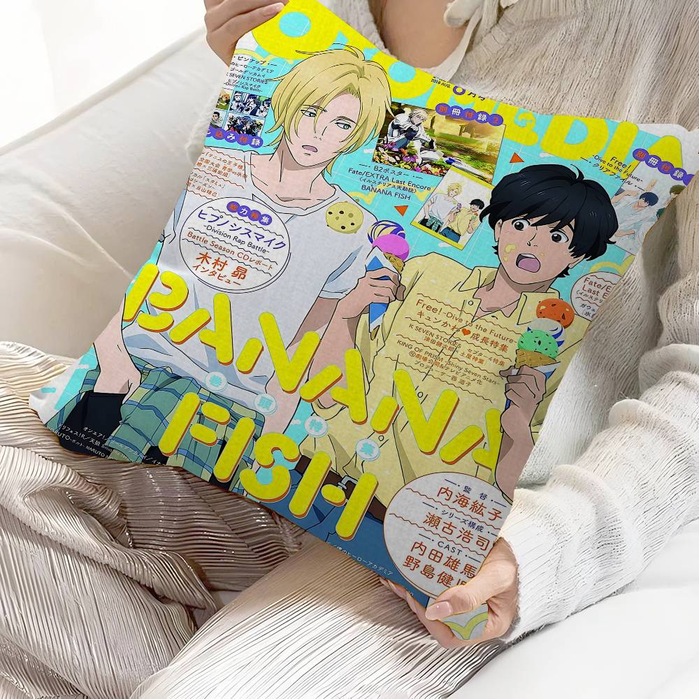 Anime Banana Fish Pillow Gifts Home Office Furnishings Bedroom Sofa Car Cushion Cover Case 45x45cm