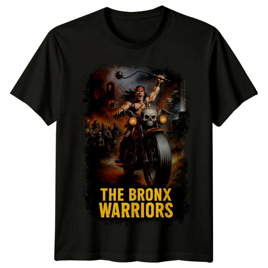 1990- The Bronx Warriors (1982) Movie Poster Inspired 100% Cotton T-shirt Mens Tees Top Retro 80s Tee