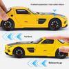 Alloy Die-cast 1/24 Scale SLS-AMG Modified Coupe Model Simulation Sound and Light Transparent Hood Boy Toy