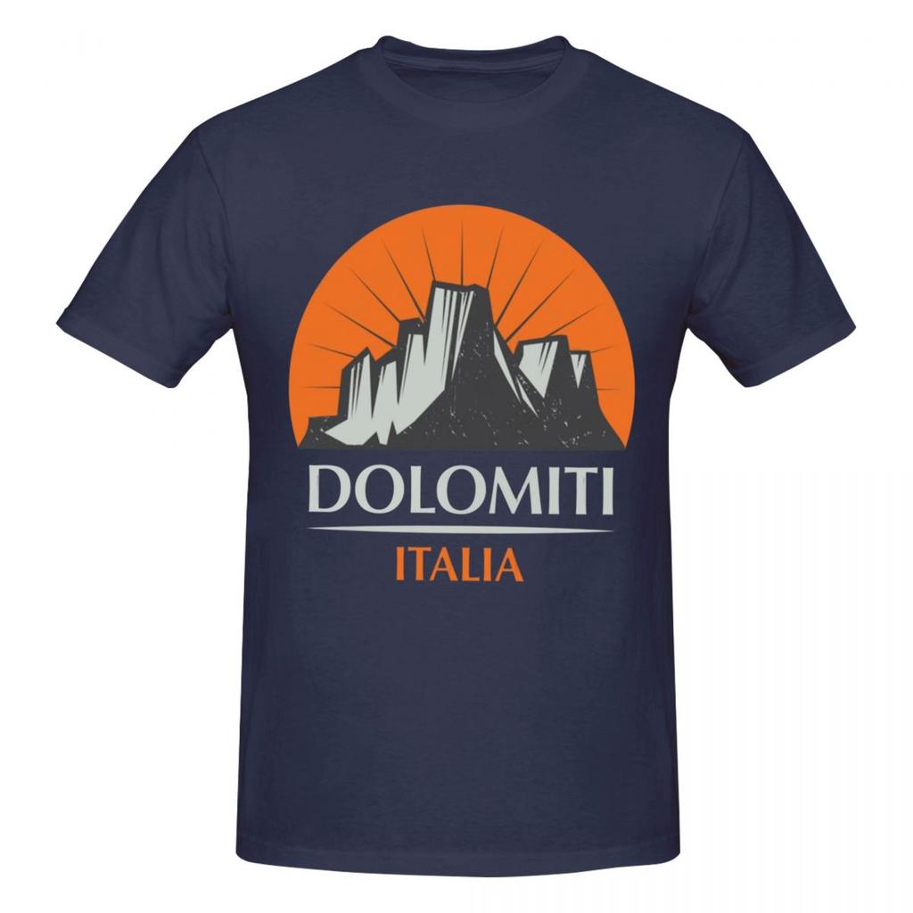 Unisex Dolomites Italy Mountains Gifts T Shirt Streetwear Oversized Cotton Crewneck Custom Sleeve T Shirts