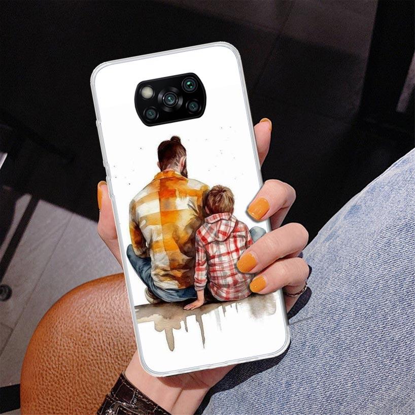 

Dad And Baby Girl Boy Phone Case For Xiaomi Poco X7 X6 X5 Pro F7 Ultra Redmi 15C 15 13C 13 12C 12 10 10A 10C 9 9A 9C 9T Cover Po Redmi 9C