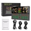 V90 Bluetooth-compatible Sound Mixer Sound Card for Live Streaming and Karaoke Compatibility with Smartphones Computers
