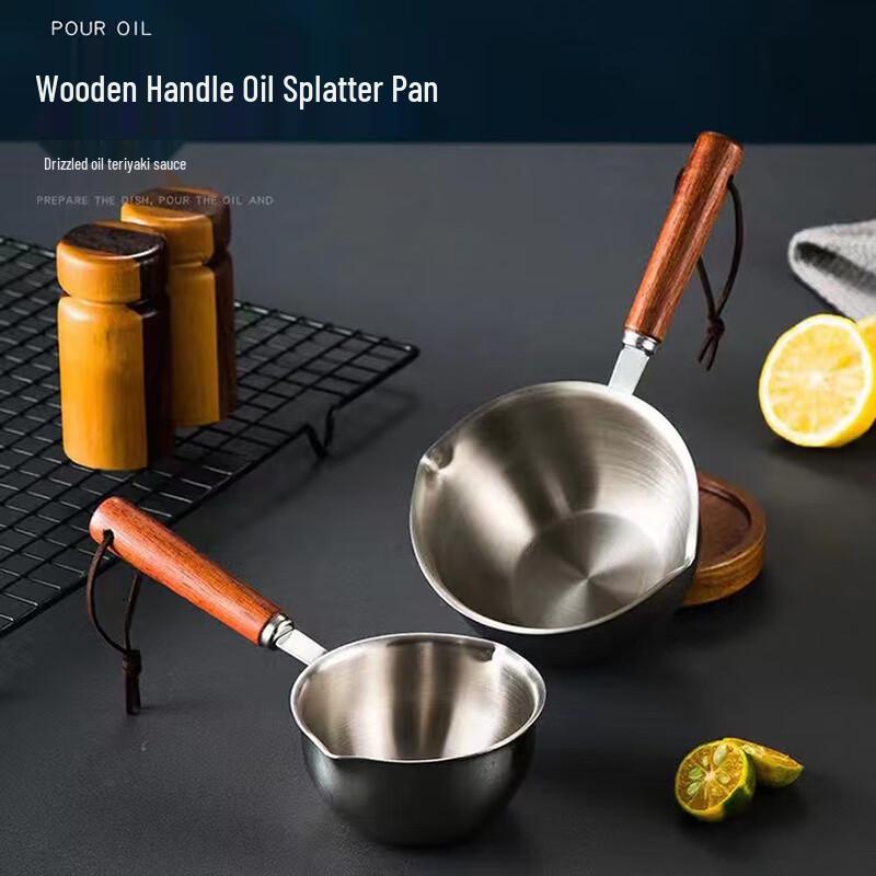 Mr. Jian 304 Stainless Steel Milk & Sauce Pot with Wooden Handle