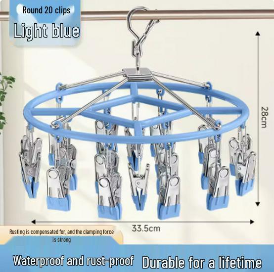 Aluminum Alloy Multi-Clip Drying Rack for Socks and Underwear
