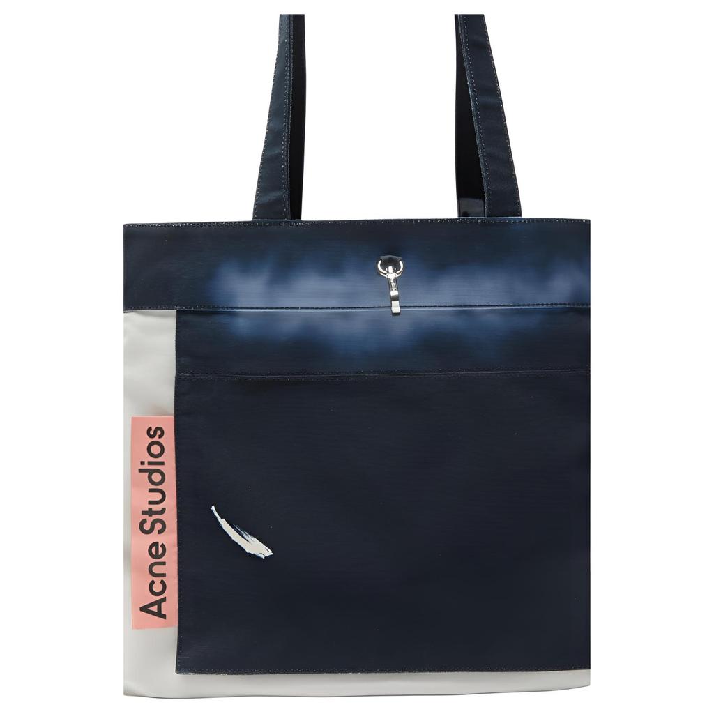 Acne Studios Spray Print Commuter Bow Tote Bag Women Tote Bags Dark-Blue C10288885