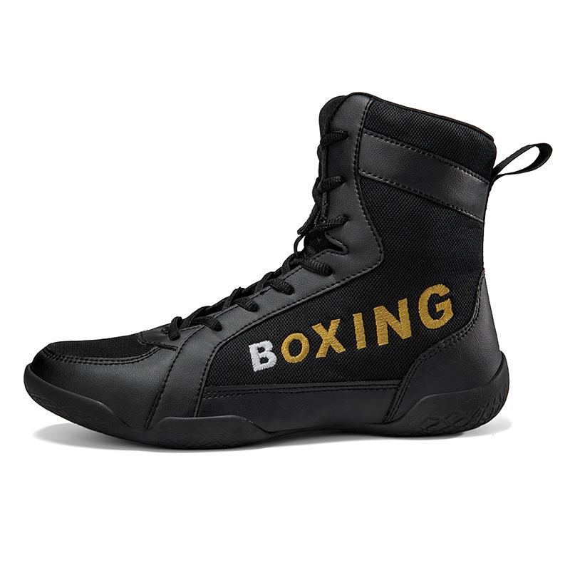 Sports comprehensive training shoes gym indoor squat men's high-top professional boxing shoes women's sanda fighting boxing shoes
