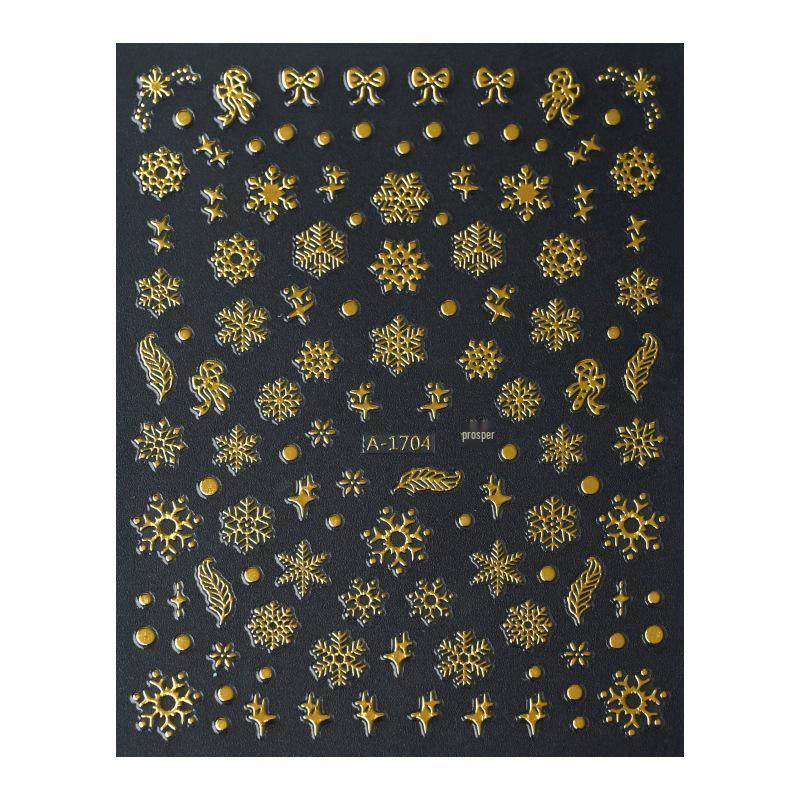 Autocolante de Crăciun 3D Laser Argint Ren & Fulg de Nea