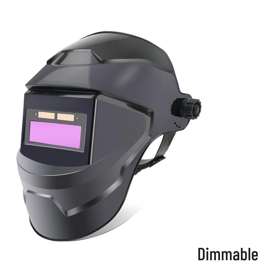 Auto-Darkening Welding Helmet: Lightweight, Head-Mounted Protective Mask for Argon Arc Welding with Worker Goggles.