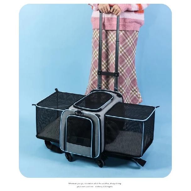 Expandable Drawbar Bag, Cat Bag, Portable Outdoor Cat and Dog Pet Bag, Breathable Portable Air Box, Cat Bag 2026 New