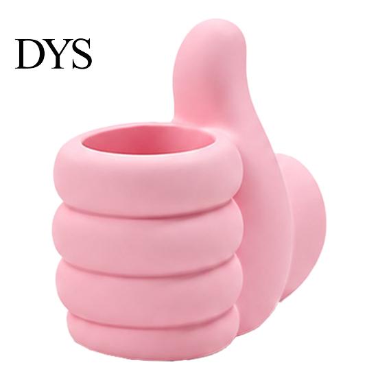 Funny Gesture Pen Stand 3D Printed Thumbs?Up Holder, Shaped Desk Organizer, Creative Large Capacity Organizer Pencil Cup, Cute Desktop Storage Decor
