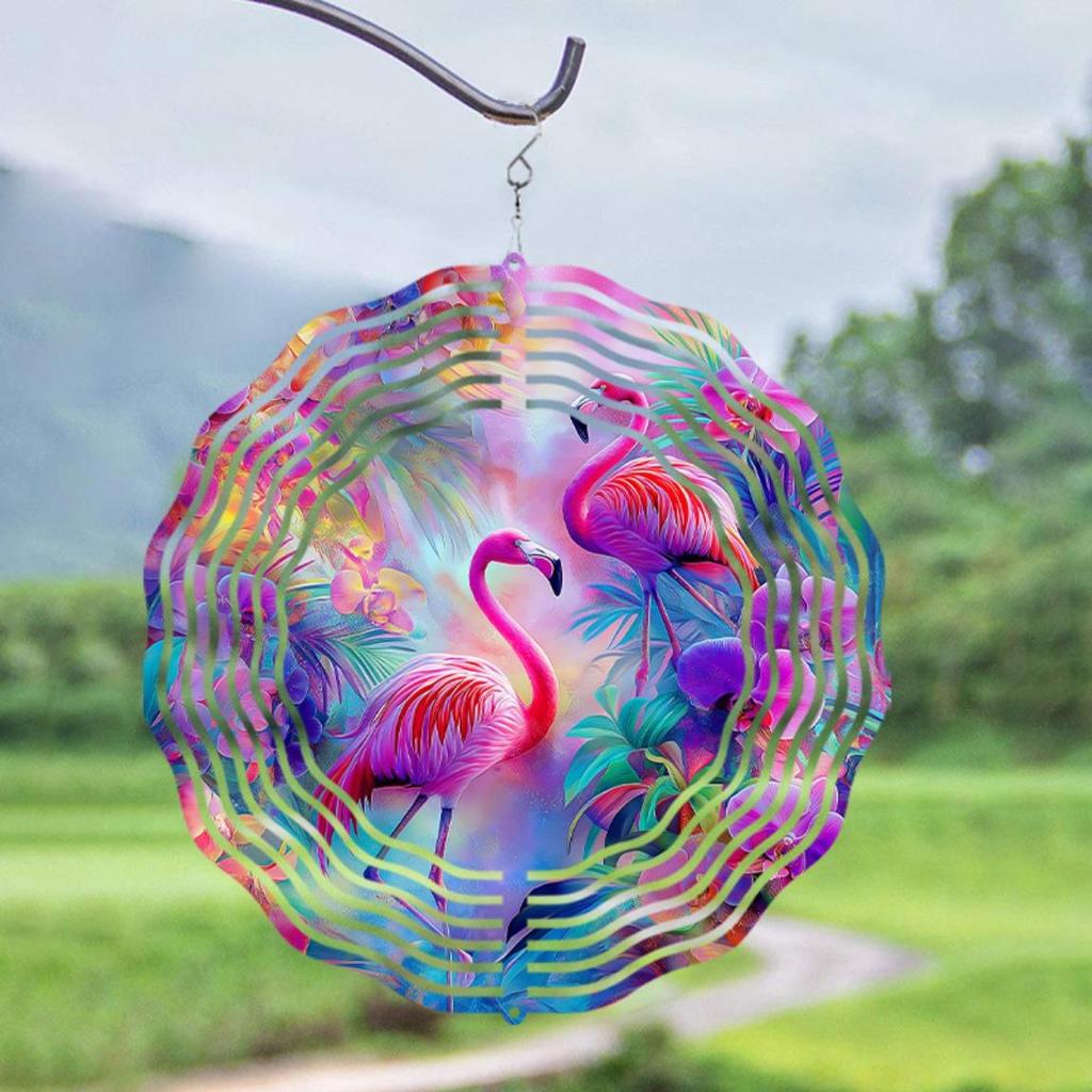 10 Inch Hanging Wind Spinner with 360 Degree Hook for Balcony Garden Decor Spring Summer Outdoor Decoration