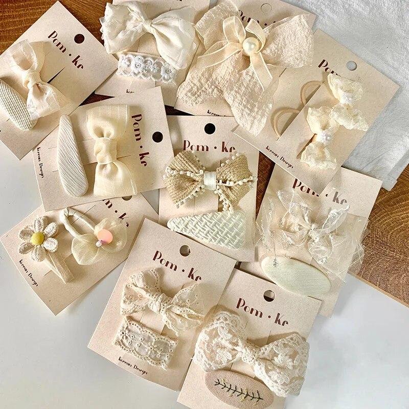 2Pcs Lace Baby Girl Hairpins Bow Korean Children Hairclip for Girls Gift Princess Kids Hair Accessories Baby Hair Clips