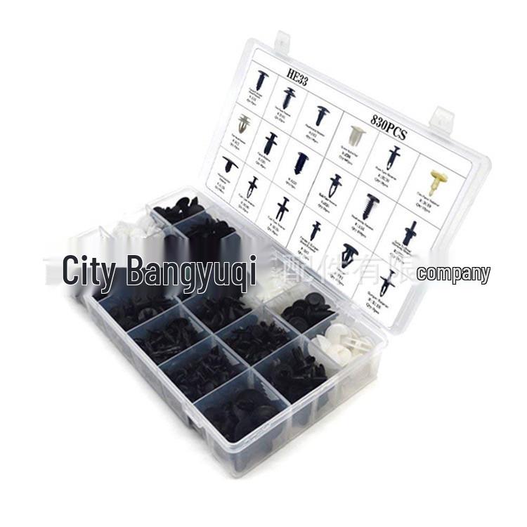 18 Types Car Snap Fasteners: 830-Piece Mixed Fixing Clips Set for Ford, Nissan, and Universal Use