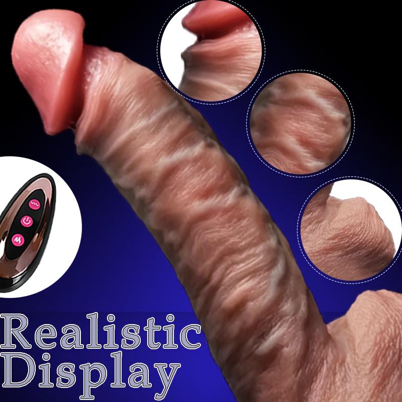 פין עבה, ויברטור 4 ב-1 בגודל 8.66 אינץ', 10 ויברציות עוצמתיות, סיבוב 360°, חימום איטי, שלט רחוק, סיליקון נוזלי, נטען, צעצועי מין