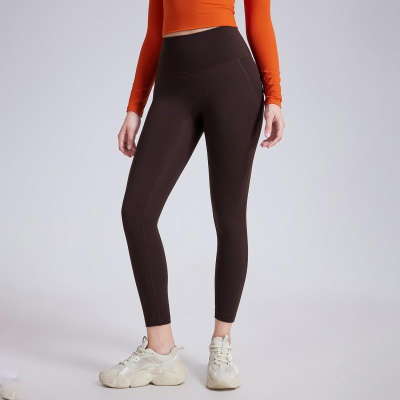 High Waist Seamless Yoga Pants With Pockets Womens Stretch Fitness Leggings Running Gym Workout