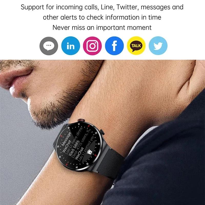 GPS Sports Smartwatch Men Health Monitoring With Heart Rate ECG + PPG 100+ Sports Modes NFC  New Bluetooth Call Smart Watch