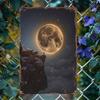 1pc Vintage Moonlit Mountain Tin Sign, Rustic Snowy Cliff Full Moon Wall Art, Retro Decor for Bedroom Cafe Pub