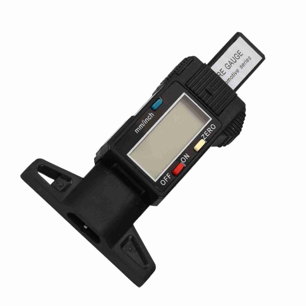 Car Digital Tyre Tire Tread Depth Gauge 0‑25.4mm Measurer Tool Caliper LCD Display Black
