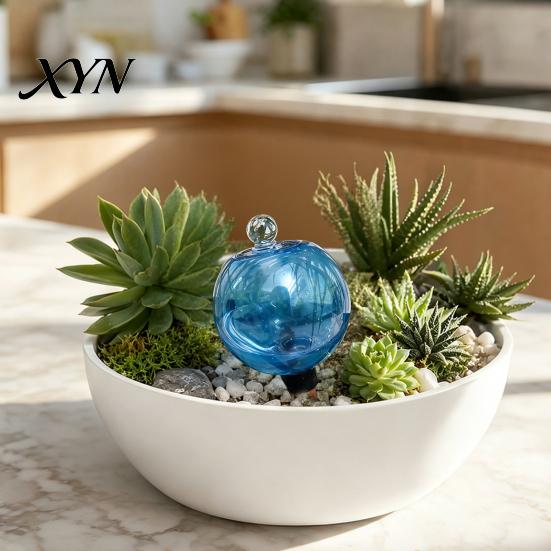 Hanging Basket Waterer Self Watering Bulb, 500ml Transparent Automatic Plant Irrigation Ball, Holiday Bulb with Lid for Indoor Houseplants Garden