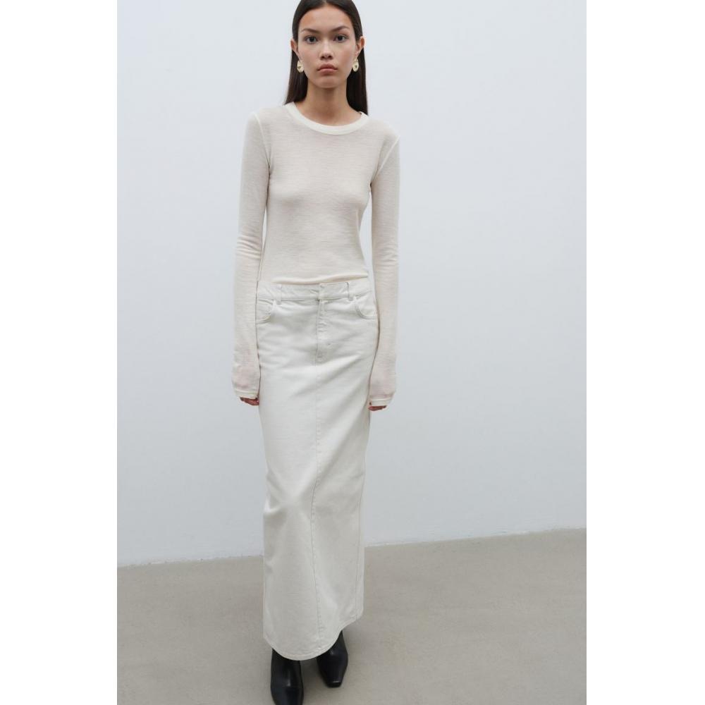 

H M Fine knit wool sweater cream