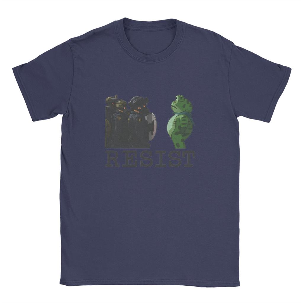 Portland Frog Resist T Shirt Men Pure Cotton Fun T-Shirt Round Collar  Tees Short Sleeve Clothing 6XL