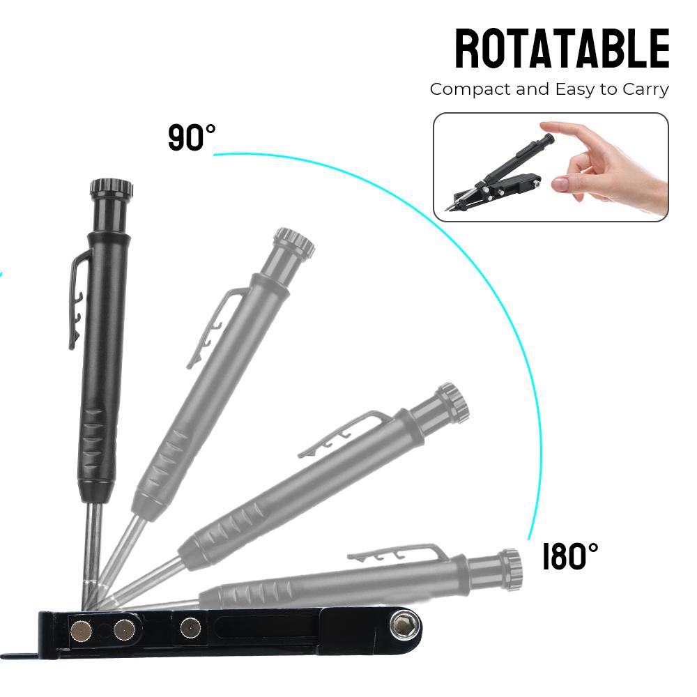 Contour Gauge Scribe Compass Tool DIY Woodworking Aluminum Alloy Adjustable Multi-function Profile Scribing Ruler Scribing Tool