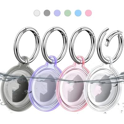 Transparent TPU Case for Airtag Protection Case Locator Soft Silicone Protector Anti-lost Device Keychain Shell For Apple Airtag