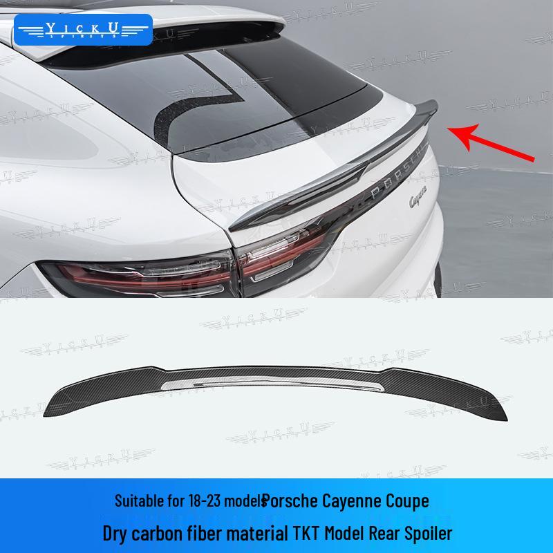 Porsche Cayenne 9Y0 Carbon Fiber Rear Spoiler & Middle Wing for 2018-2025 Models