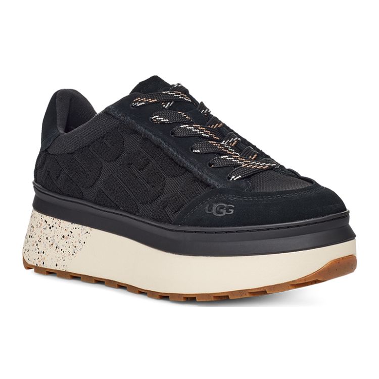 UGG Marin Lace Logo Comfortable Durable Thick Sole Shoes Women Shoes Black 1125025-BLK