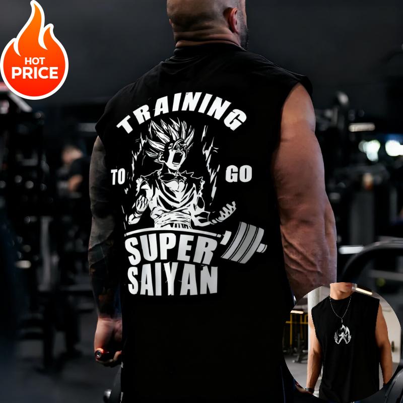 2025 One Piece Anime Luffy Peripheral Print Tank Top Gym Men's Loose Sports Summer Fashion Pure Cotton Breathable Vest