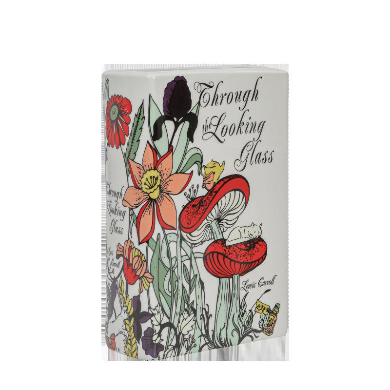 Book-Shaped Ceramic Flower Vase for Home Decoration and Storage Flower Book (Small)