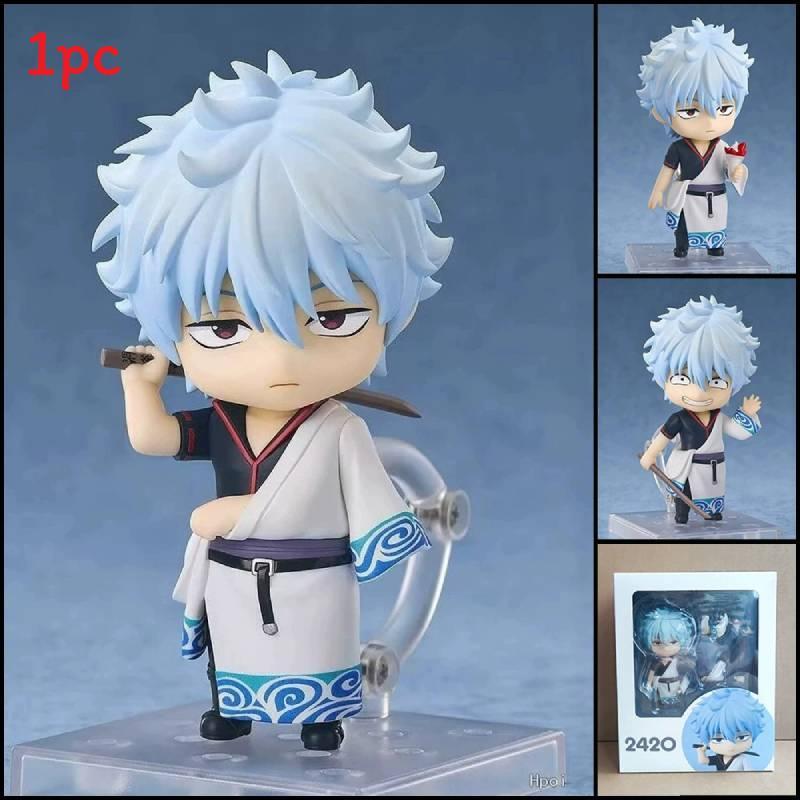Gintama Sakata Gintoki Q Version Clay Figure 10cm Pvc Action Collectible For Anime Fans