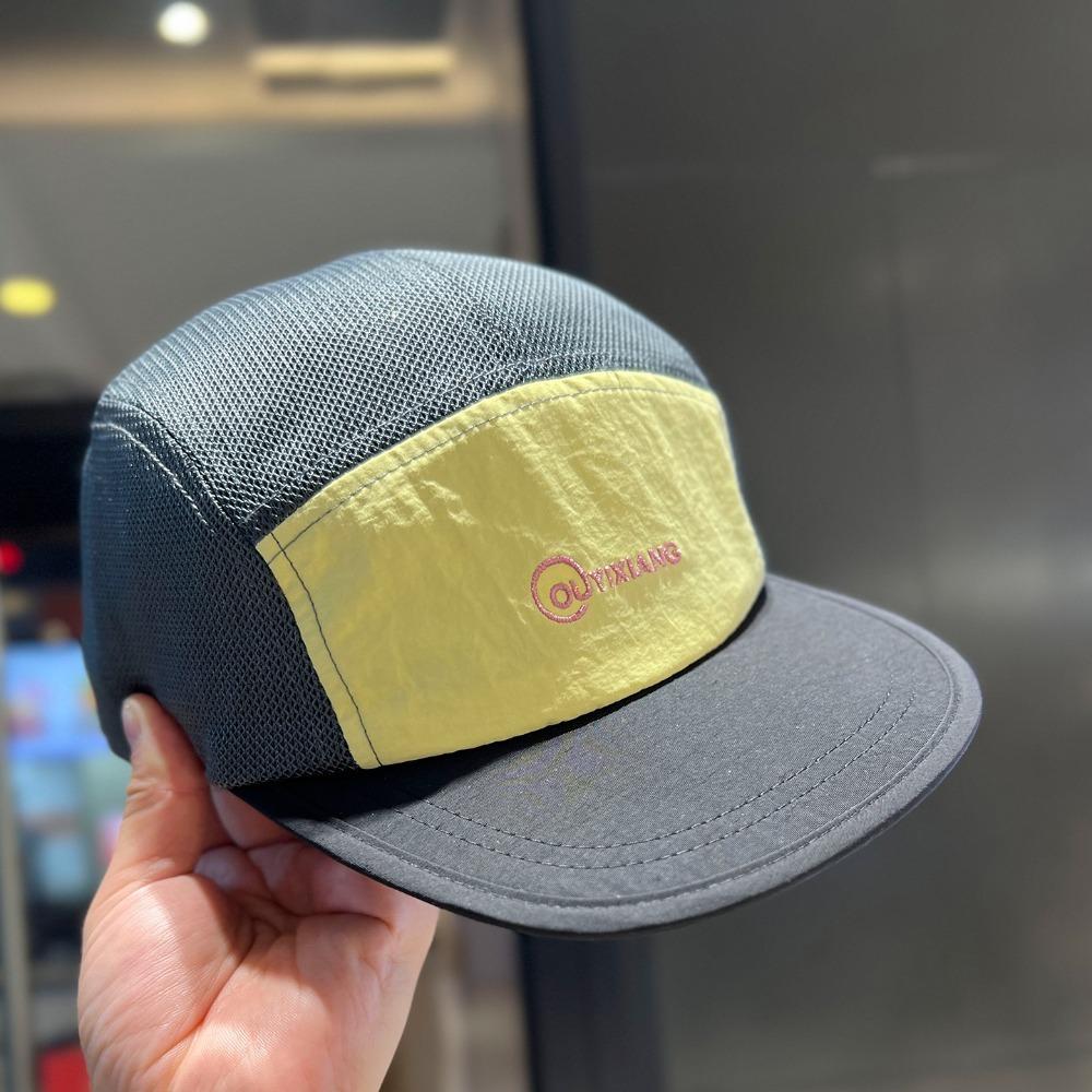 Quick-Dry Mesh 5-Panel Color-Blocked Baseball Cap - Sun Hat, Breathable Lightweight UV Protection, Unisex for Men Women Teens