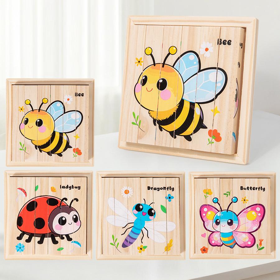 

Wooden Puzzle Toy for Kids Jigsaw Animal Dinosaur Traffic Educational Toddler Learning Playtime Birthday Gift For Boys Girls