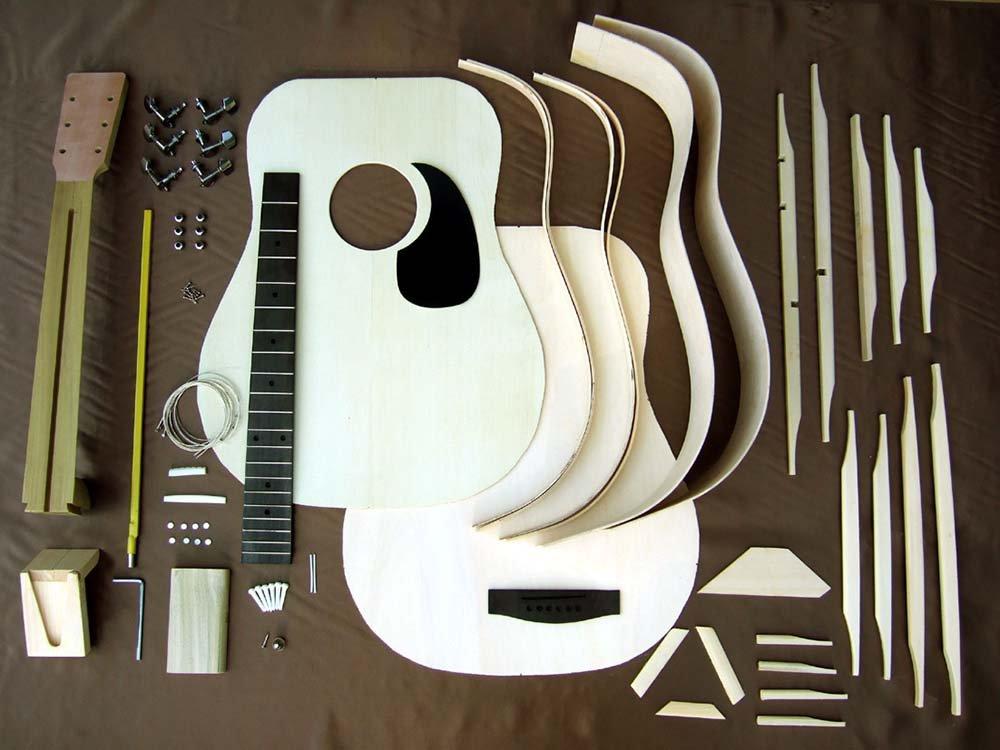 HOSCO Dreadnought Acoustic Guitar Kit Rosewood Back Sides & GR-KIT-D3