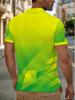 New Polo Shirt, Men'S Polo Shirt, Gradient Green Design, Lightweight And Durable, Perfect for Casual Wear, Comfortable Fit, Short Sleeves, an