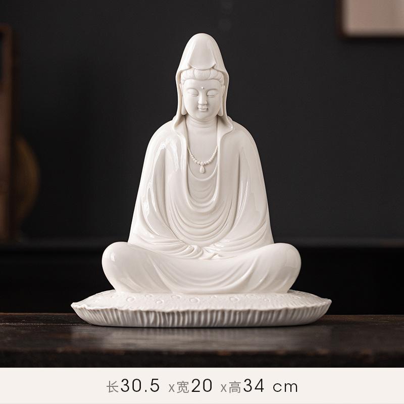 

Lotus and Bodhisattva Avalokitesvara pendant, a Zen-inspired handicraft for home living room worship, entrance hall decoration,