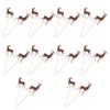 20 Pcs Cake Insert Ornaments Dessert Card Cupcake Picks Paper Xmas Party Decorations Felt Toppers for Christmas