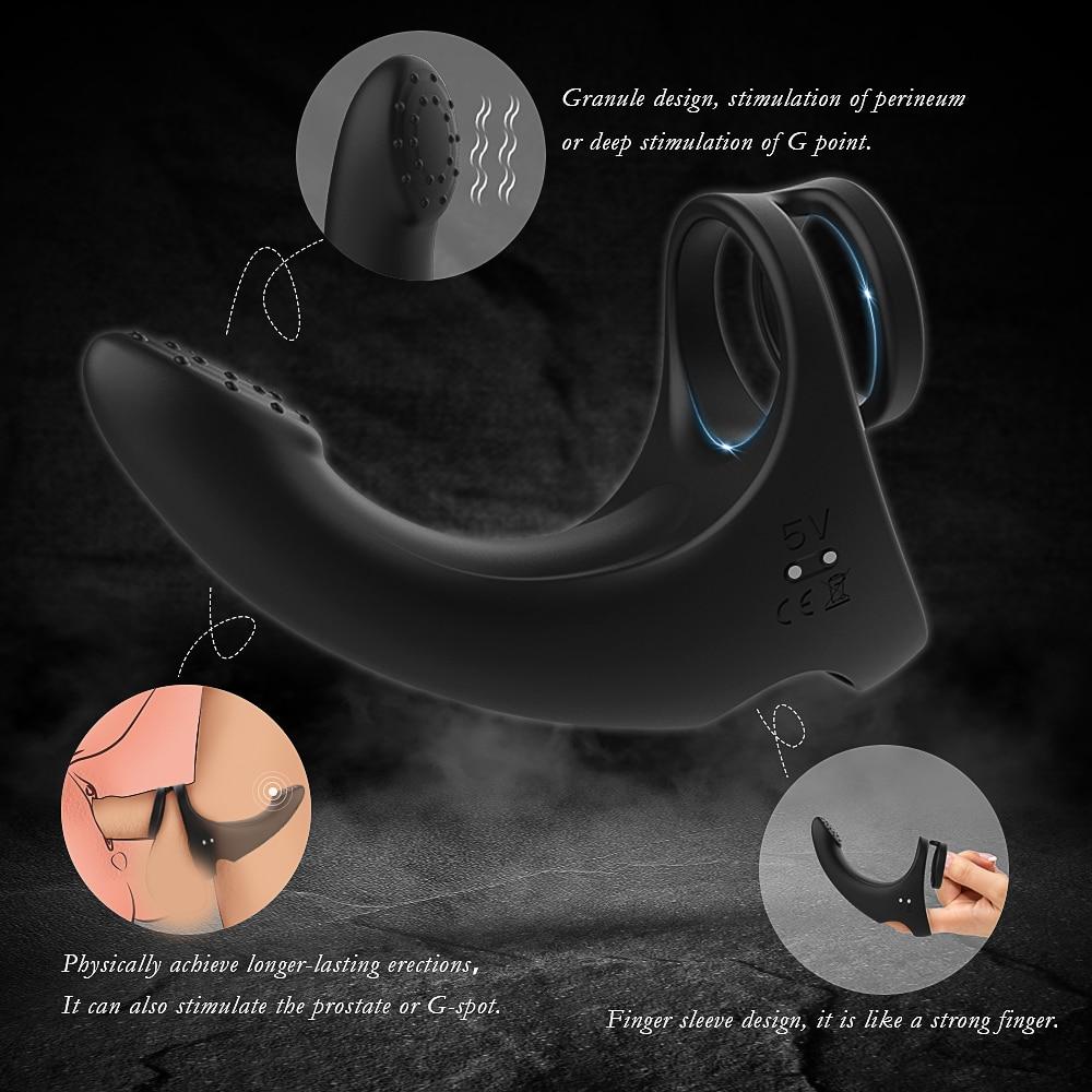 Vibrator For Men Penis Massager Ring Masturbator Wireless Remote Penis Vibrating Ring Scrotum Delay Ejaculation Adult Sex Toys