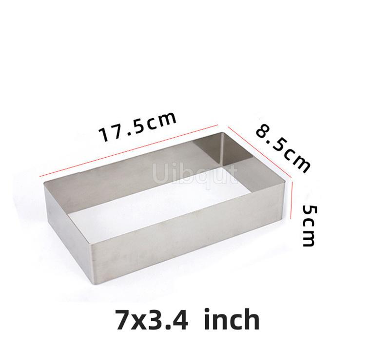 5cm Height Rectangle Thick 304 Stainless Steel Mousse Ring Tiramisu Cake Mold Cheese Fondant Baking Tool Household DIY Bakeware