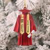 Yousheng Graduation Ornament 2D Acrylic Gown And Stole Hanging Decoration Class of 2025 Souvenir Gift for High School College University Graduate