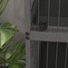 Small Animal Cage for Chinchilla Ferret Kitten On Wheels with Hammock Removable Tray, Grey