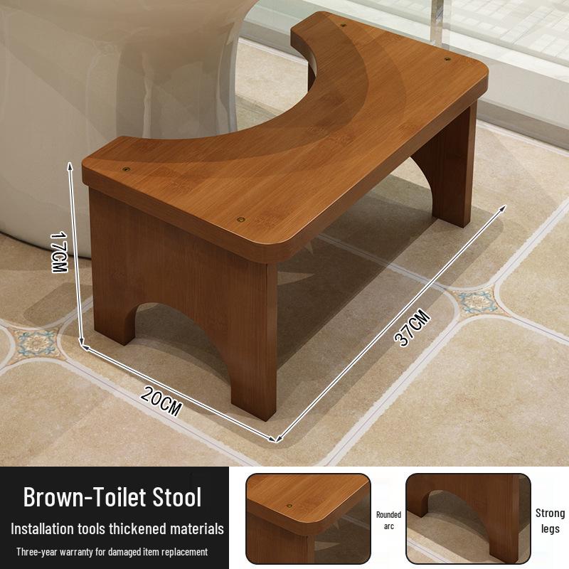 Children's Bamboo Toilet Footstool & Squat Assistance Pedal