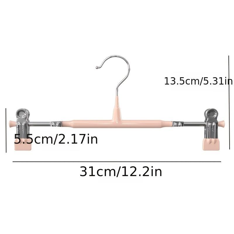 10pack Trouser Hanger Clip Retractable Wardrobe Household Traceless JK Hanger Clothes Hanger Collection Stainless Steel Skirt Clip Drying Clip