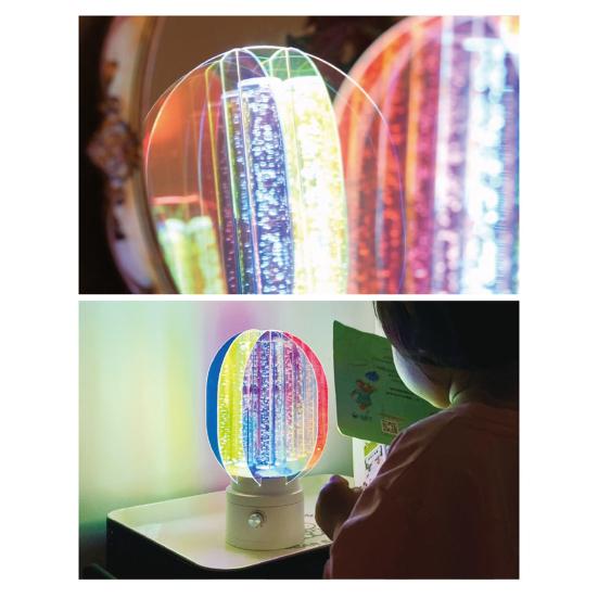 Aurora Night Light Stepless Dimmable 360-Degree Rotating RGB 7 Colors Rechargeable Aurora Light Projector Bedside Lamp