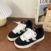 Autumn ins Hong Kong style retro couple bread small black shoes ulzzang student leisure sports skateboard shoes
