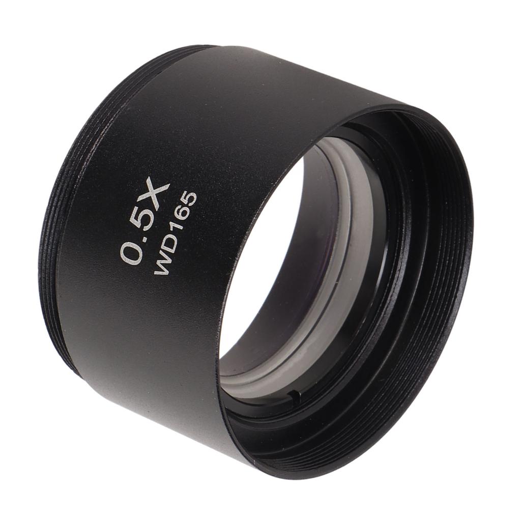 Stereo Microscope Objective Lens 0.5X Zoom HD Large View Auxiliary Objective Lens for Demagnifying Telescope D35mm