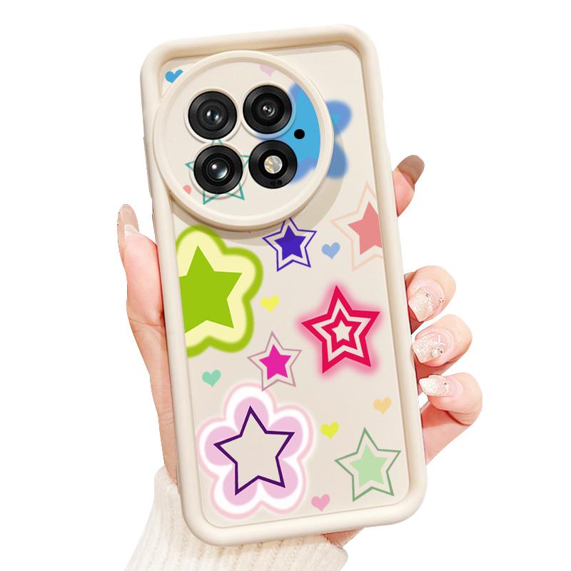 For OnePlus 13 Case Blended Colorful Stars Pattern Shockproof Bumper Silicone Cover For OnePlus 15 Nord 5 13R 13T 12R 12 11R 5G