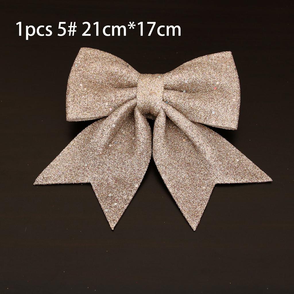 1/2Pcs Christmas Bows Hanging Decorations For Christmas Tree Diy Gold Silver Red Bowknot Pendant For Xmas Wreath New Year